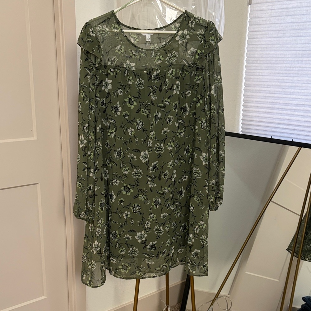 Floral Green Dress